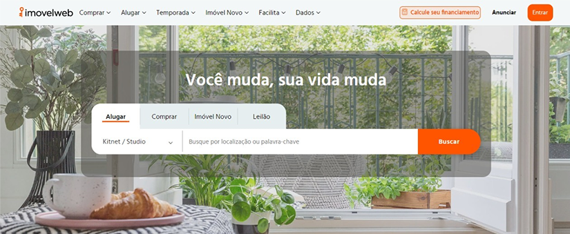 Como anunciar imóveis: página inicial Imovelweb