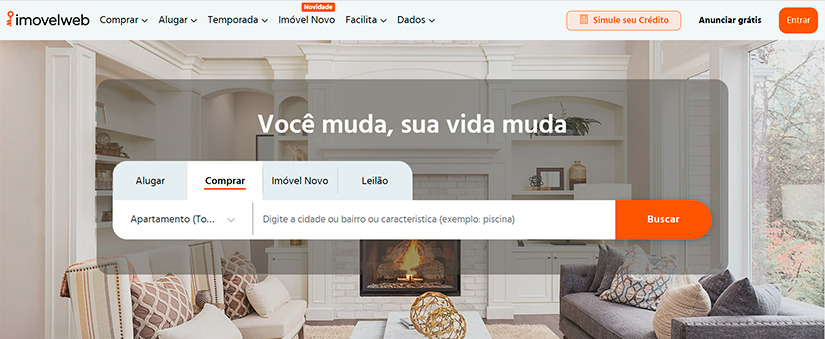 Portal imobiliário: Imovelweb